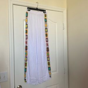 TiniBikini Pink and White Wide Leg Jumpsuit